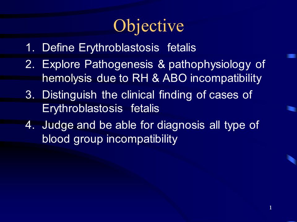 Objective Define Erythroblastosis Fetalis Ppt Video Online Download