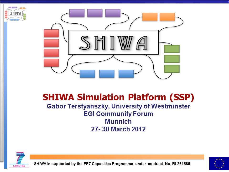 SHIWA Simulation Platform (SSP) Terstyanszky, University of Westminster EGI Community Forum Munnich March 2012 SHIWA is supported by the FP7. - ppt download