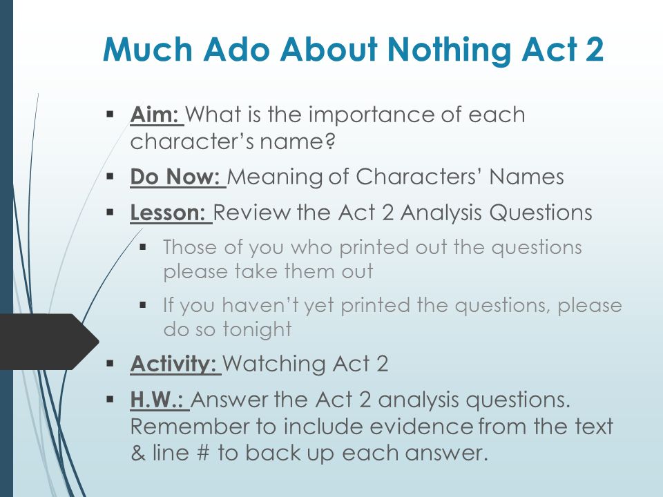 Much Ado About Nothing Act 2 - ppt video online download