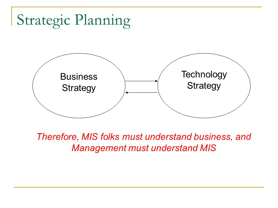 strategic mis planning