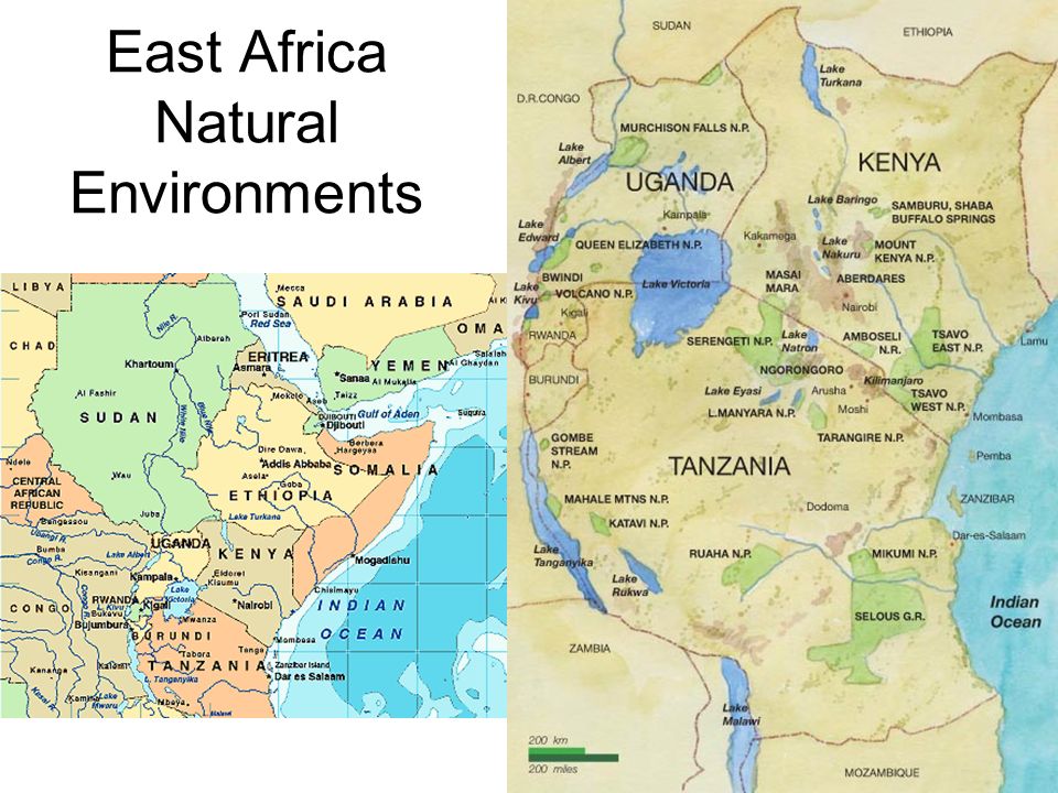 Map Of East Africa Showing Physical Features East Africa Natural Environments. Major Land Feature? Great Rift Valley -  Breaking Of Earth Crust In East Africa. - Ppt Download
