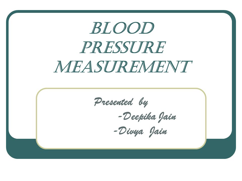 Blood on sale pressure ppt