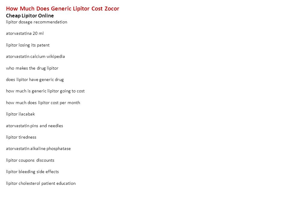 Zocor generic cost