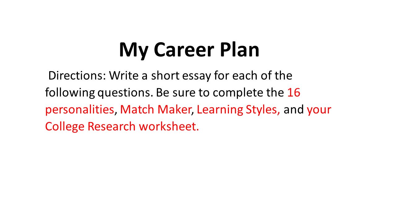 short speech on career planning