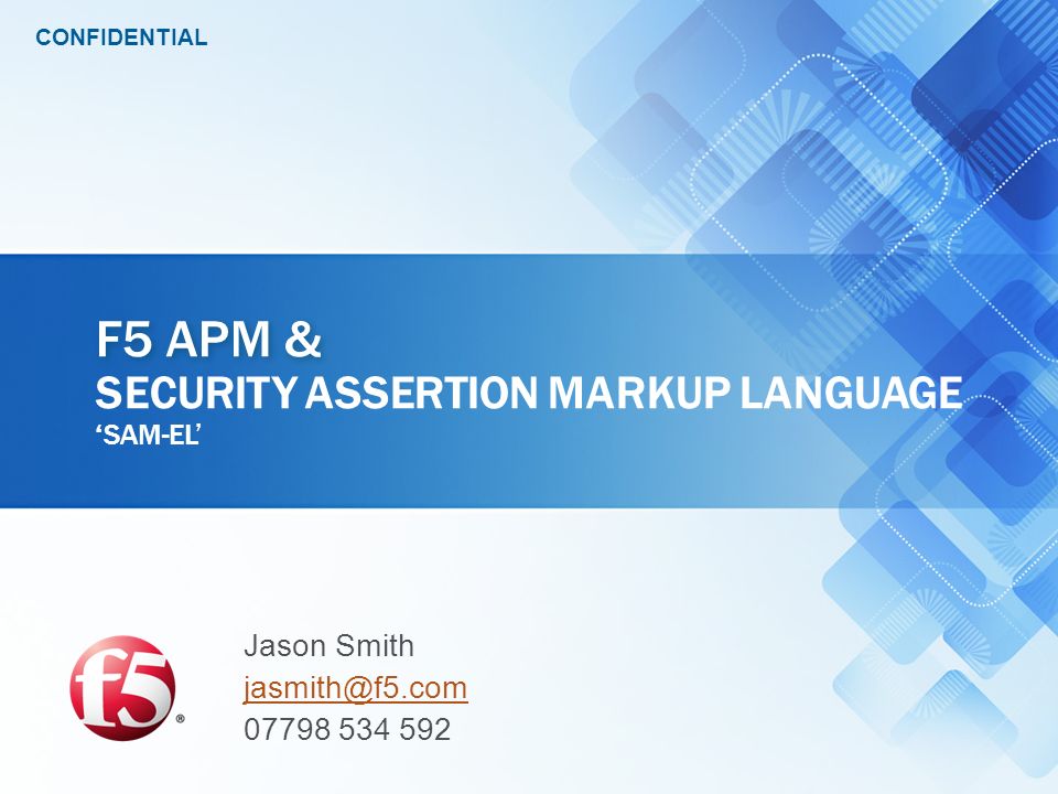 F5 APM Security Assertion Markup Language sam el ppt video