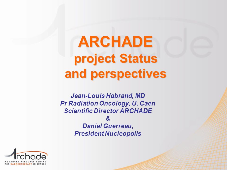 ARCHADE project Status and perspectives - ppt video online download