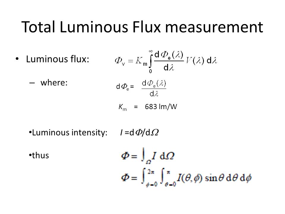 Total Luminous Flux measurement - video online download