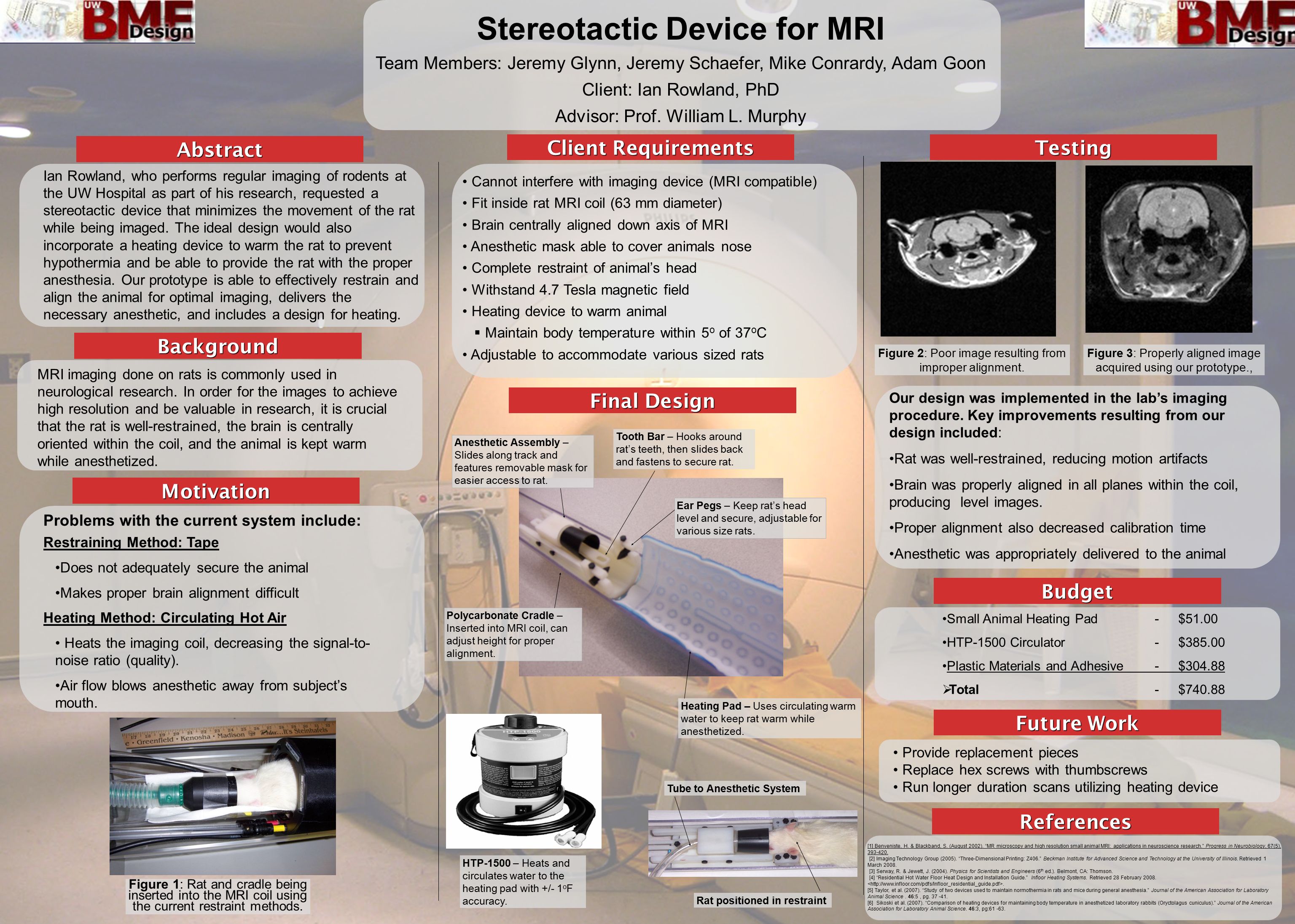 Stereotactic Device for MRI Team Members: Jeremy Glynn, Jeremy Schaefer, Mike Conrardy, Adam Goon Client: Ian Rowland, PhD Advisor: Prof. William L. Murphy. - ppt download Stereotactic Device for MRI Team Members: Jeremy Glynn, Jeremy Schaefer, Mike Conrardy, Adam Goon Client: Ian Rowland, PhD Advisor: Prof. William L. Murphy. - ppt download