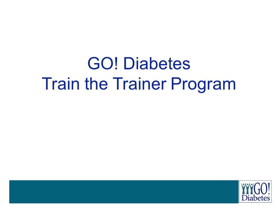 GO! Diabetes Train the Trainer Program. This project was funded by an  educational grant from Sanofi. - ppt download