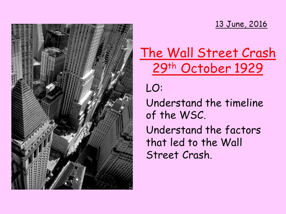 Wall Street Timeline