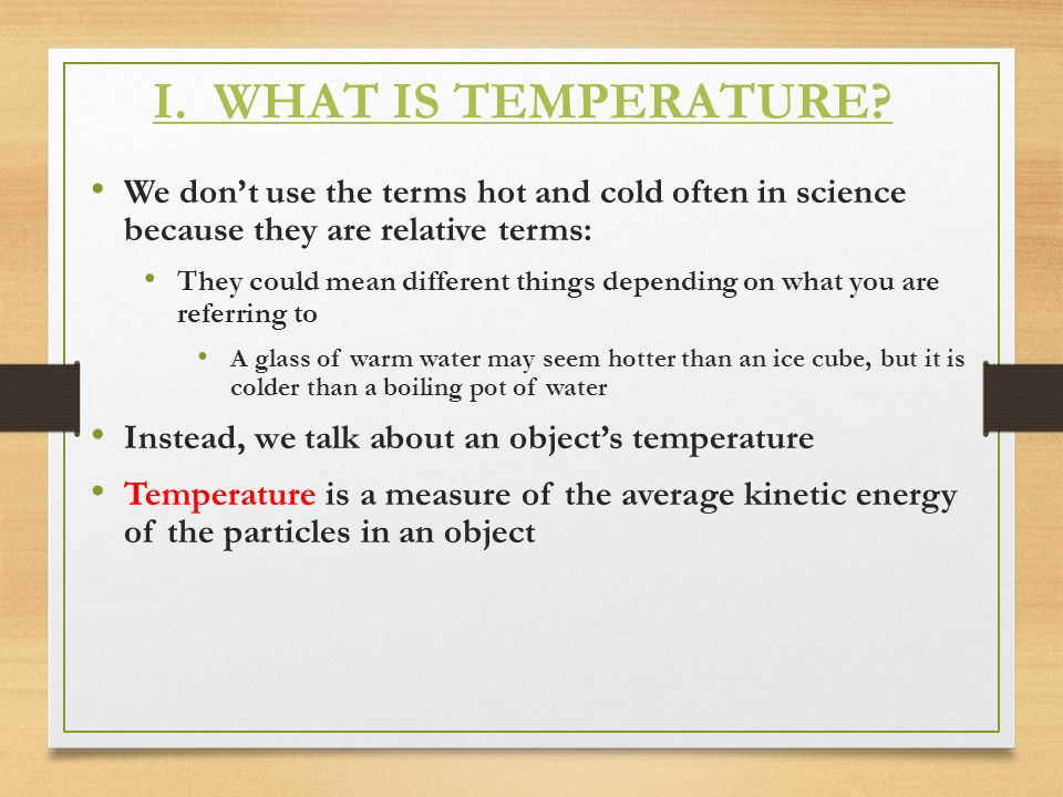 What Is Temperature? Definition in Science