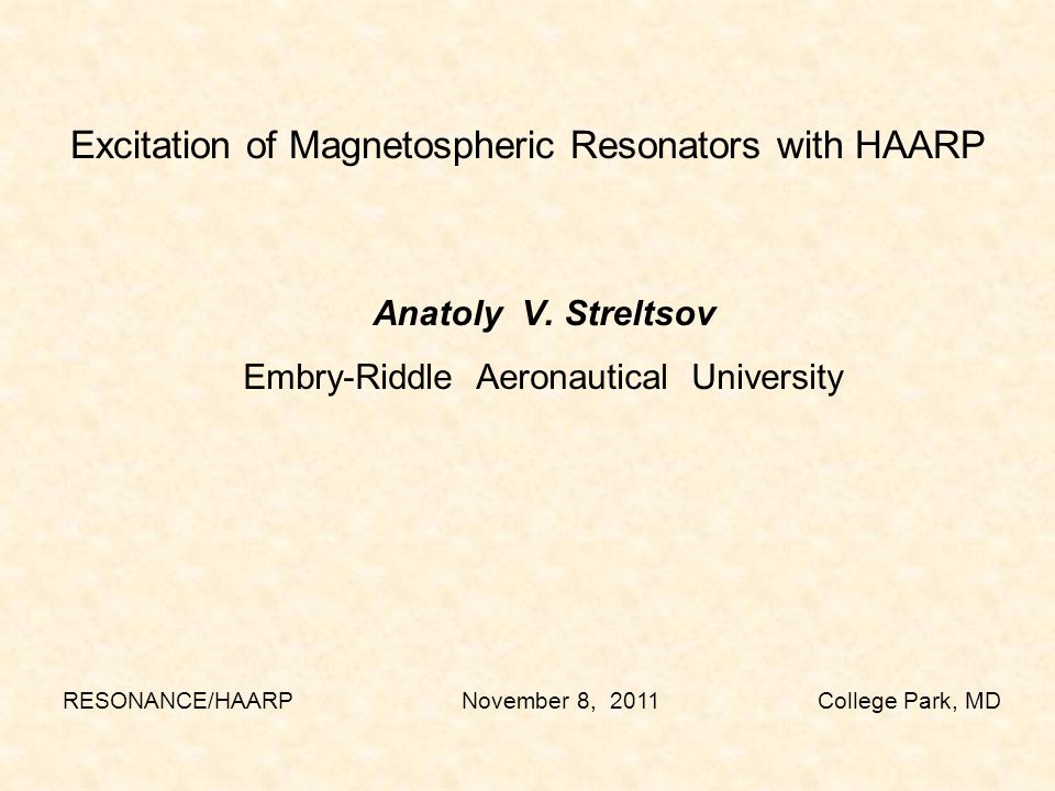Anatoly Streltsov  Embry-Riddle Aeronautical University - Faculty