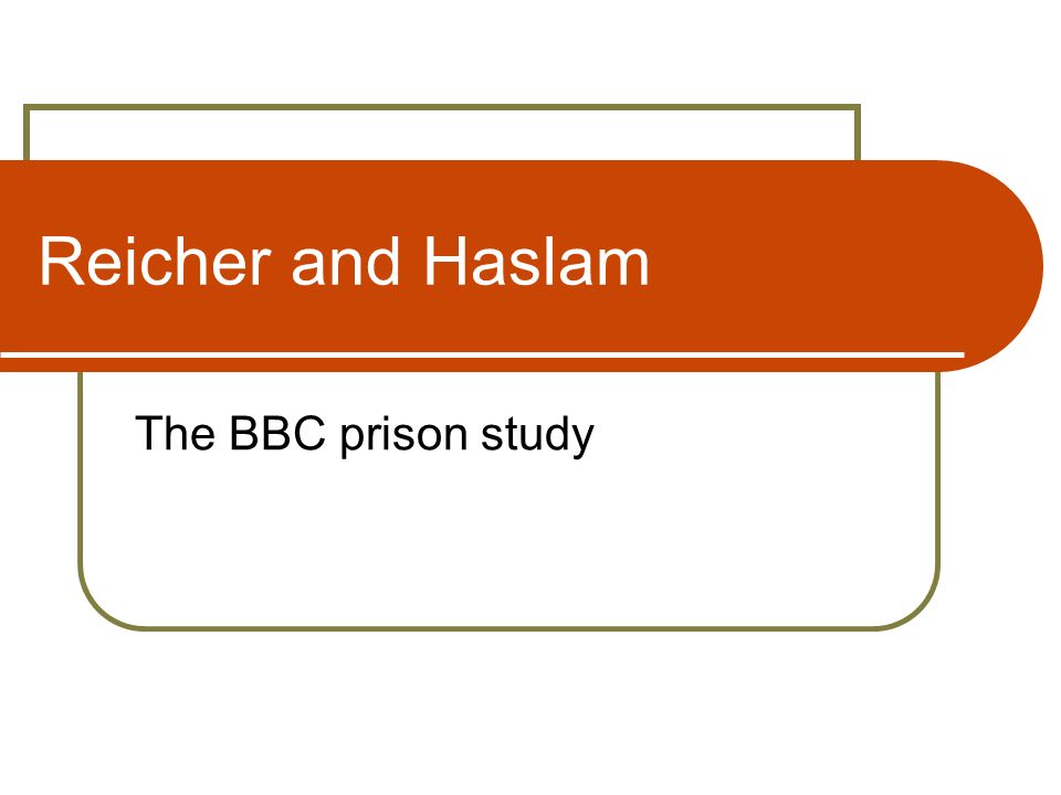 the bbc prison study