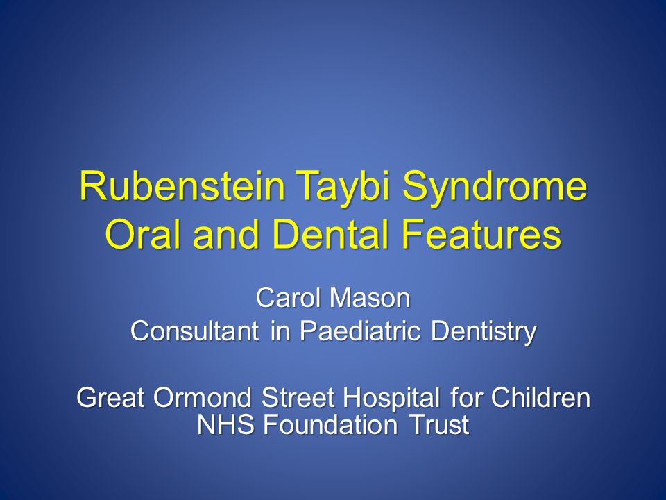 The - The Rubinstein-Taybi Syndrome Children's Foundation