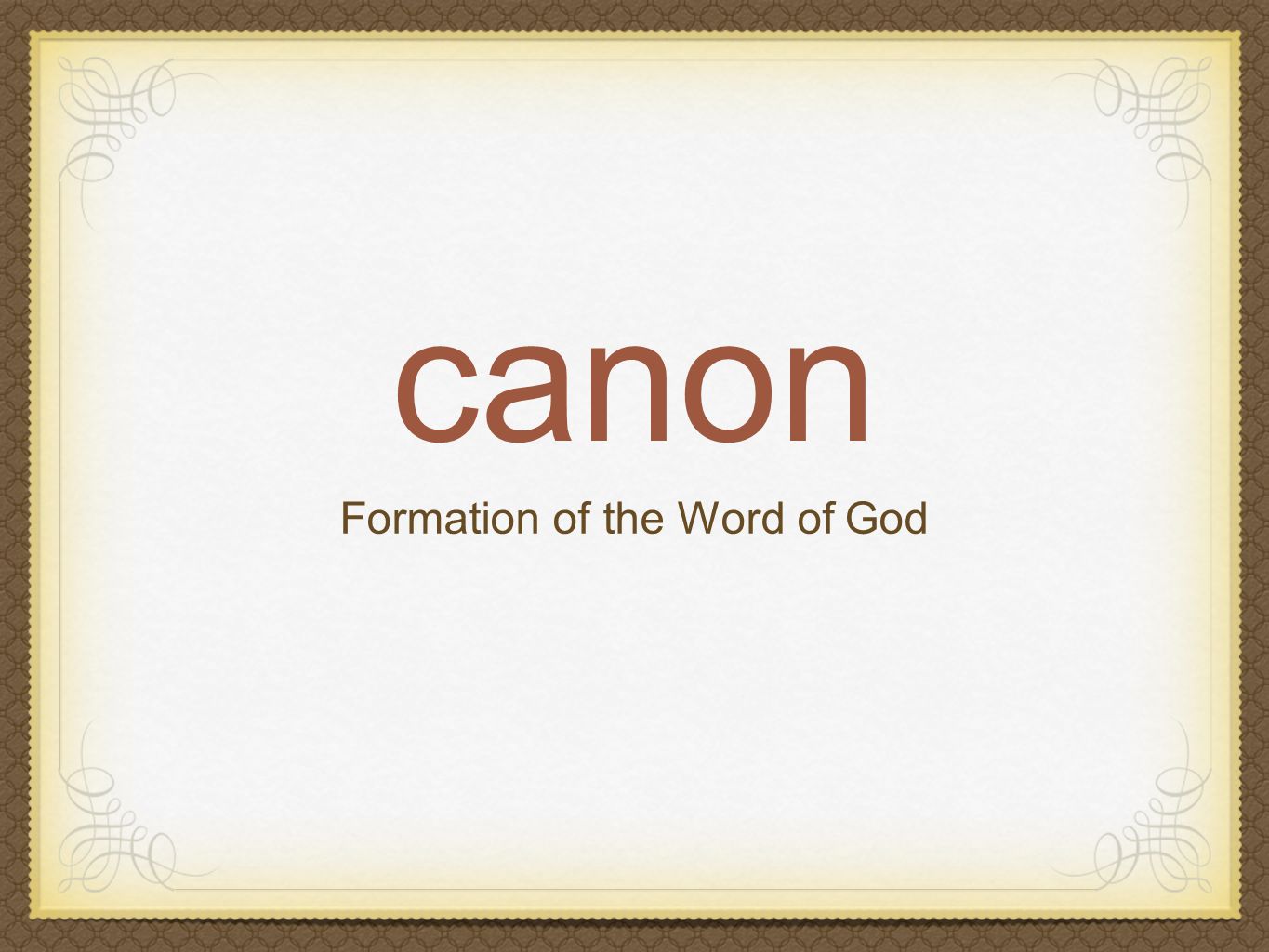 What does canon mean deals