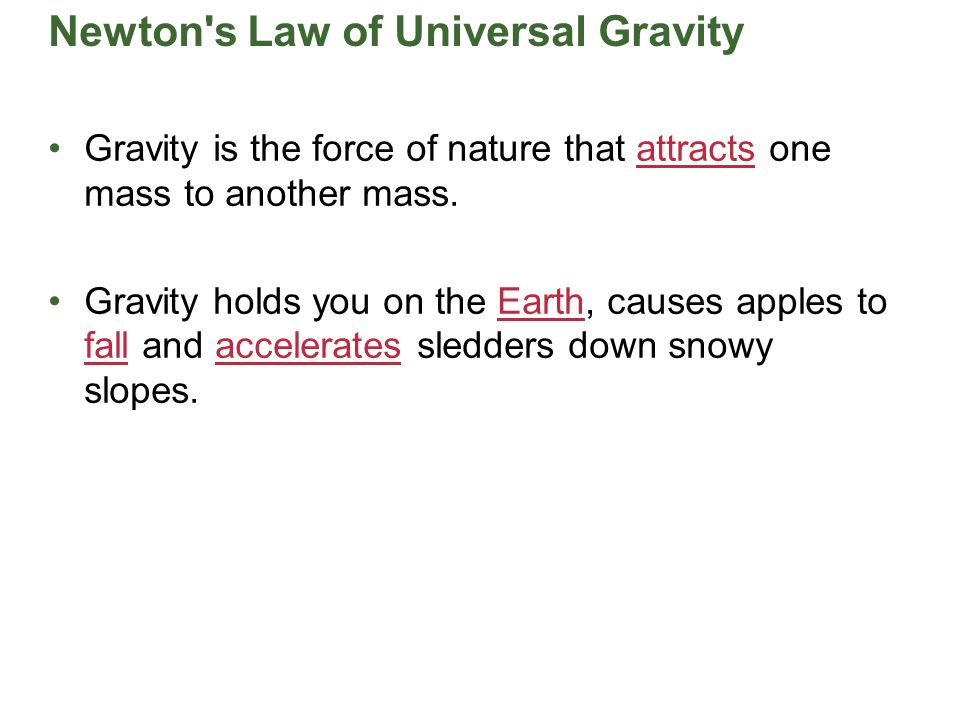 newton's law of universal gravitation definition for kids