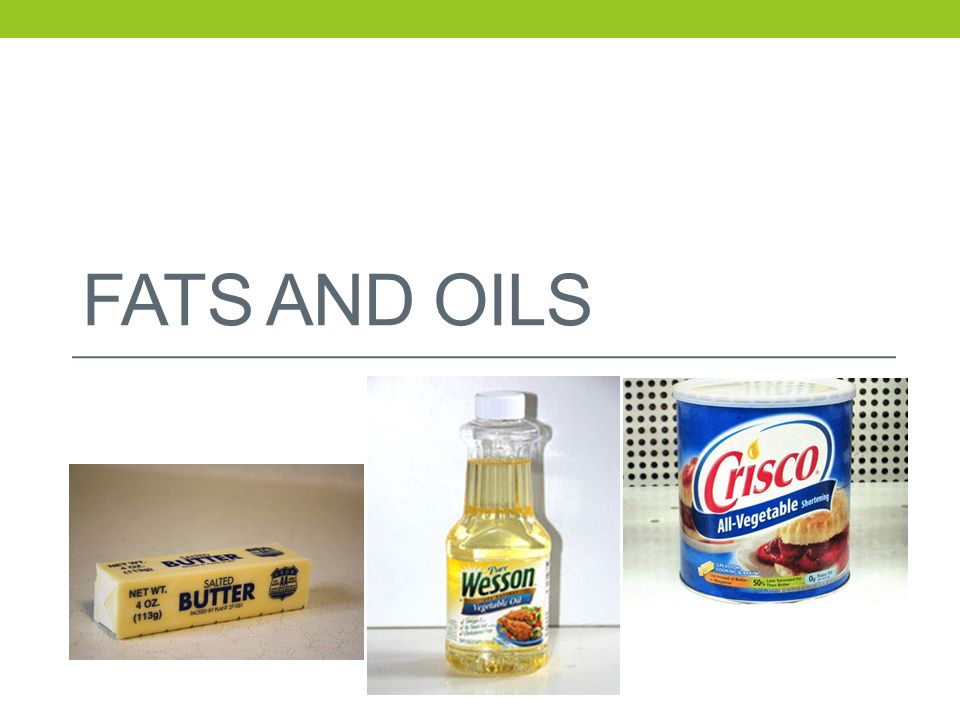 examples of fats and oils