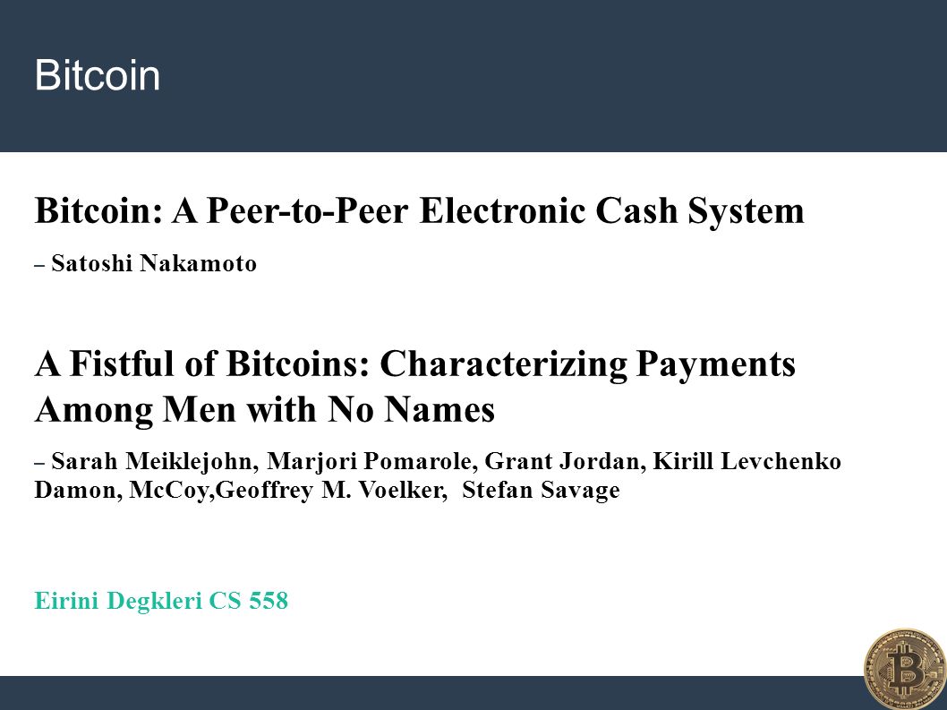 Bitcoin a peer to peer electronic cash system ppt 10 биткоин сколько в рублях