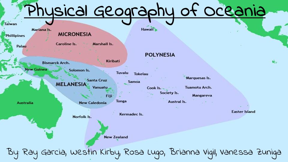 oceania physical features