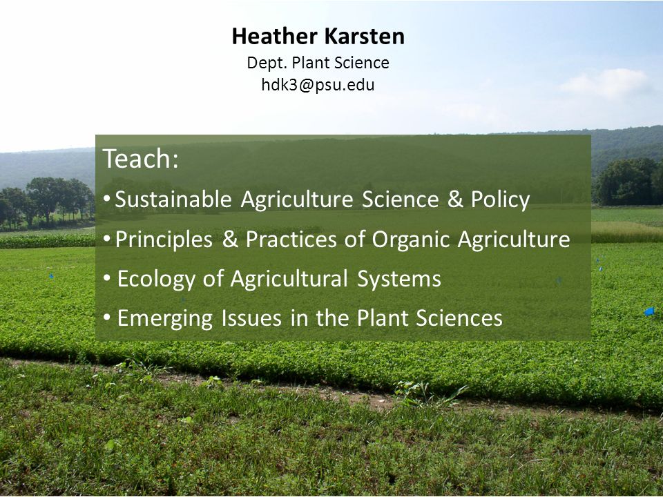Heather Karsten, Ph.D. — Directory — Department of Plant Science