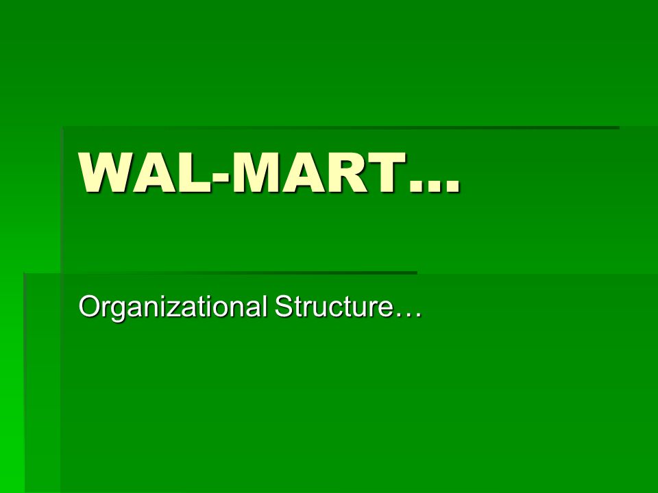 walmart market structure