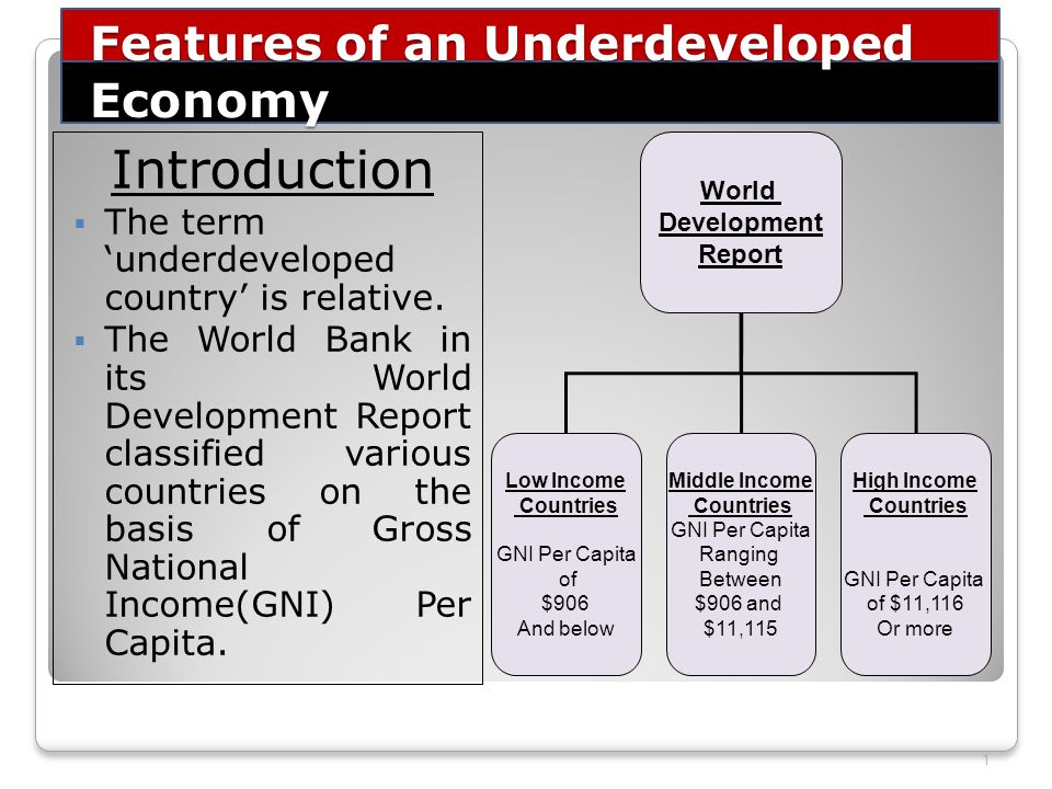 what is underdeveloped economy