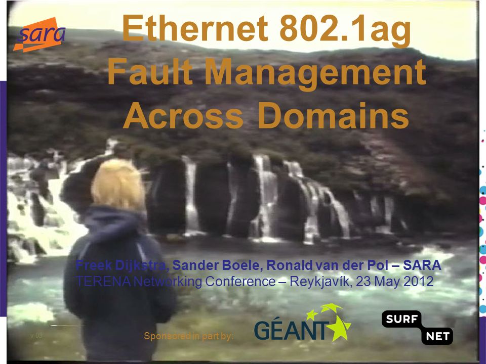 Ethernet 802.1ag Fault Management Across Domains Freek Dijkstra, Sander  Boele, Ronald van der Pol – SARA TERENA Networking Conference – Reykjavík,  23 May. - ppt download