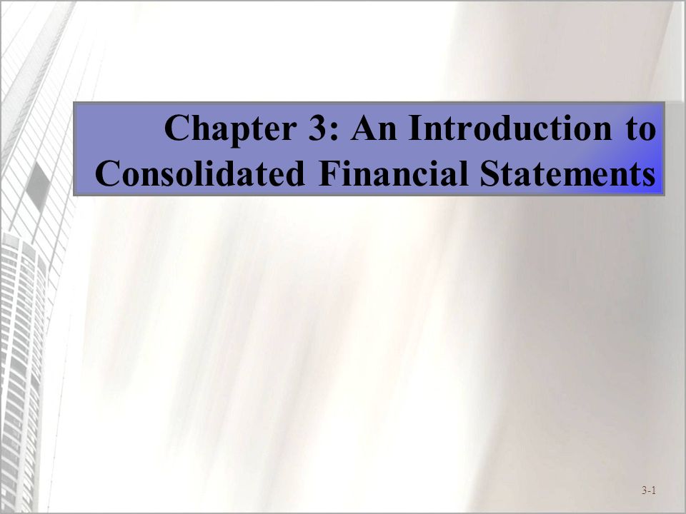 Consolidated Financial Statements Ppt