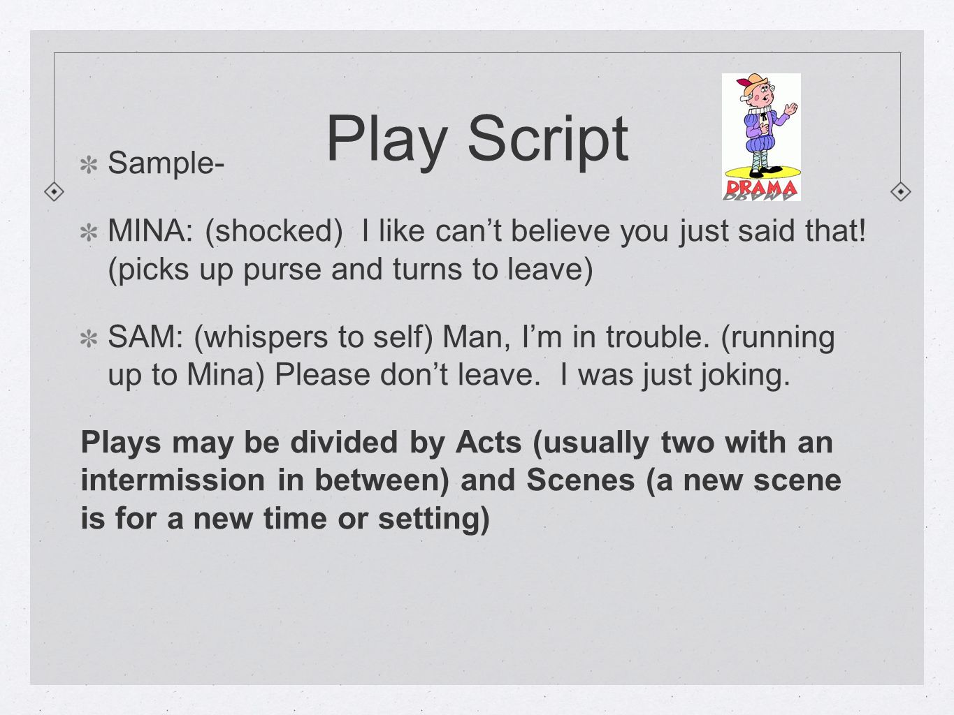 How To Write A Script For A Play Ppt