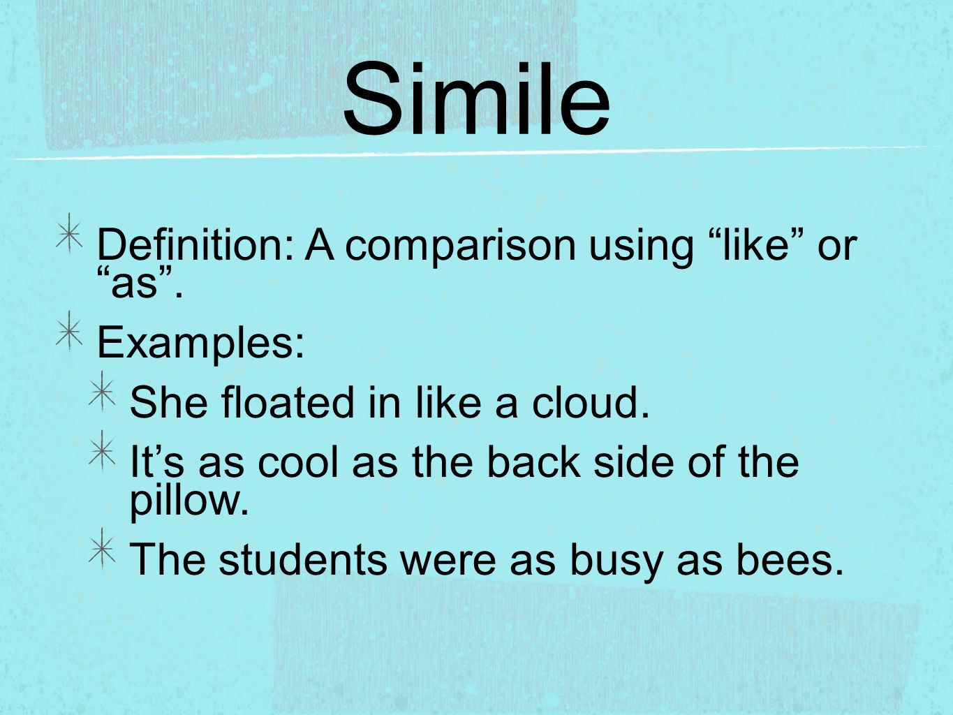 Examples simile