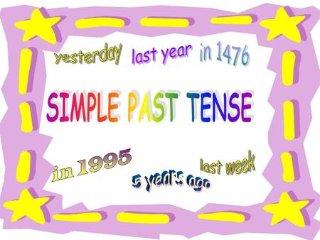 Review! Last week we were using the past tense. - ppt download