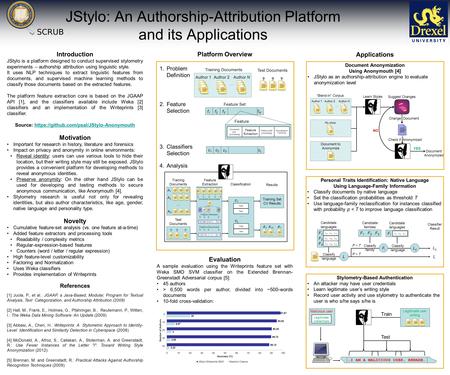 JStylo: An Authorship-Attribution Platform and its Applications