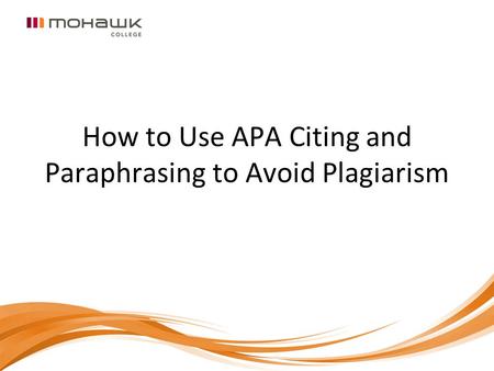 How to Use APA Citing and Paraphrasing to Avoid Plagiarism.