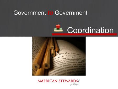 Coordination Government to Government. The Five W's and H of Coordination 1. Who must Coordinate? 2. What is Coordination? 3. When do you Coordinate?