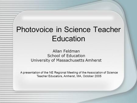 Photovoice in Science Teacher Education