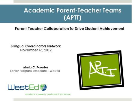 Academic Parent-Teacher Teams (APTT)