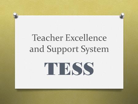 Teacher Excellence and Support System