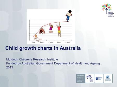 Child growth charts in Australia Murdoch Childrens Research Institute Funded by Australian Government Department of Health and Ageing. 2013.