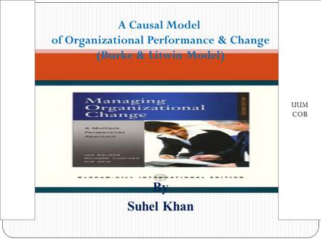 By Suhel Khan UUM COB A Causal Model of Organizational Performance & Change (Burke & Litwin Model)