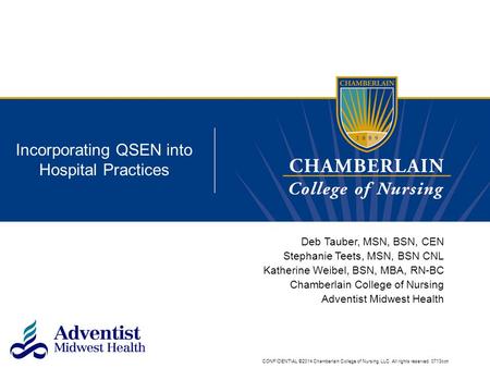 Incorporating QSEN into Hospital Practices
