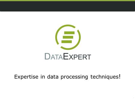 Expertise in data processing techniques!