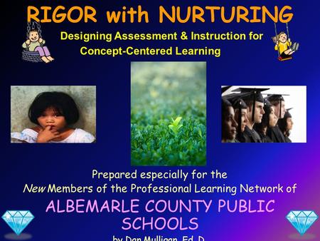 Prepared especially for the New Members of the Professional Learning Network of ALBEMARLE COUNTY PUBLIC SCHOOLS by Dan Mulligan, Ed. D. August 2011 RIGOR.