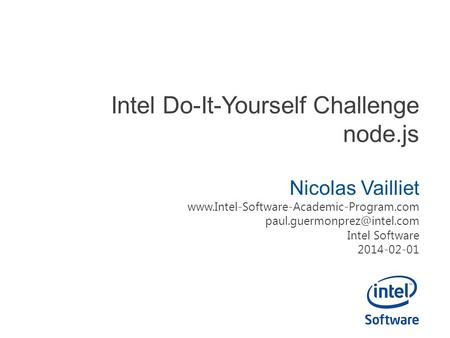 Intel Do-It-Yourself Challenge node.js