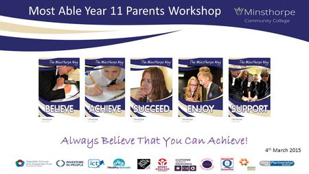 Most Able Year 11 Parents Workshop