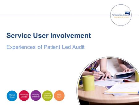 Service User Involvement Experiences of Patient Led Audit.