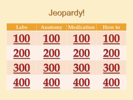 LabsAnatomyMedicationHow to 100 200 300 400. What is normal oxygenation?