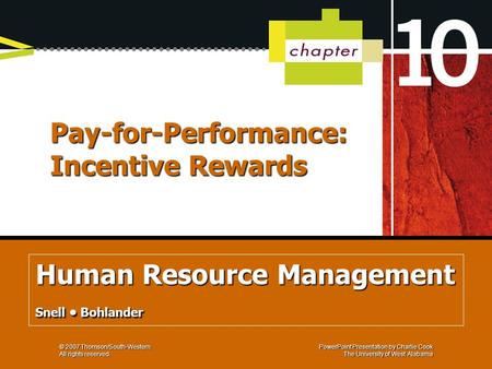 Pay-for-Performance: Incentive Rewards