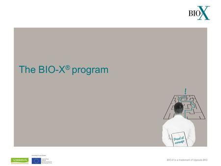 The BIO-X ® program. Turning market needs into investment opportunities Identify and address needs of a target market BIO-X themeBIO-X callProject periodBIO-X.