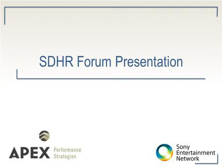SDHR Forum Presentation