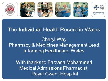 The Individual Health Record in Wales